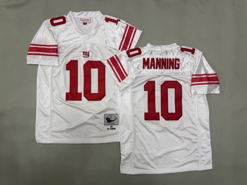 Men 2025 New York Giants #10 Manning white Throwback Limited NFL Jersey style 001->new york giants->NFL Jersey